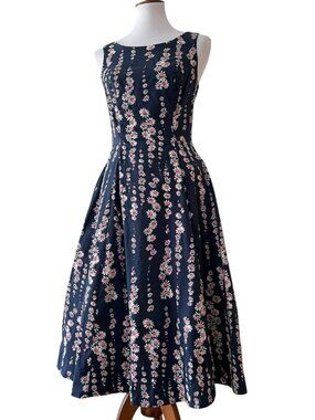 Boden 4 Dress Small Cotton Retro Classic 50s Style Wedding guest Cottage Daisies